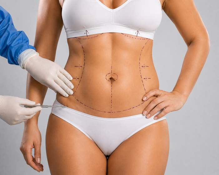 Surgeon consulting a patient about Mommy Makeover